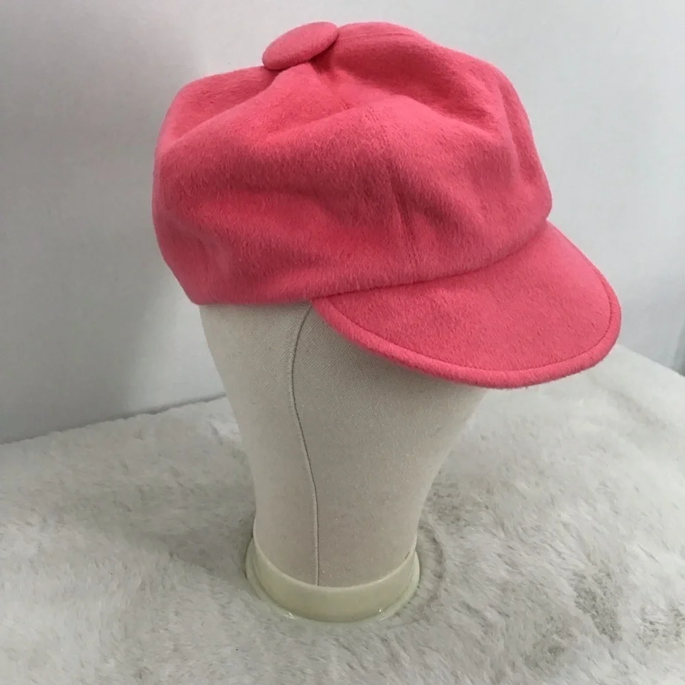 Eugenia Kim Women’s Wool Newsboy Style Cap Hat Hot Pink Casual No Size